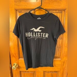 Men’s Small Black Hollister Embroidered Tee